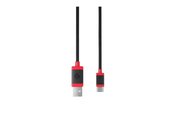CHERRY - USB-kabel - USB (hane) till 24 pin USB-C (hane) - USB 2.0 - 1.5 m - flätad kabel - svart