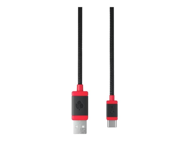 CHERRY - USB-kabel - USB (hane) till 24 pin USB-C (hane) - USB 2.0 - 1.5 m - flätad kabel - svart