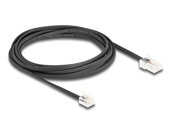 Delock - Telefonkabel - RJ-45 (hane) till RJ-11 (hane) - 3 m - svart