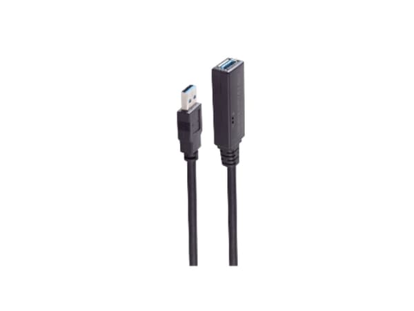 shiverpeaks BS13-39085, 15 m, USB A, USB A, 5 Mbit/s, Sort
