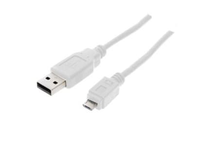 shiverpeaks BS77182-W, 1,8 m, USB A, Micro-USB B, USB 2.0, Hankjønn/hankjønn, Hvit