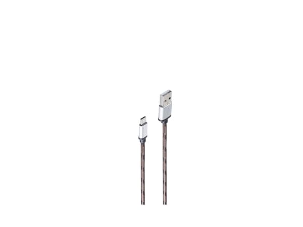 shiverpeaks 14-50077, 0,3 m, USB A, USB C, USB 2.0, 0,48 Gbit/s, Brun