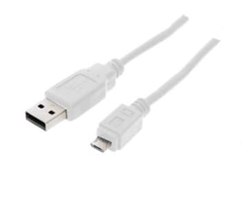 shiverpeaks BS77180-W, 0,5 m, USB A, Micro-USB B, USB 2.0, Man/kvinna, Vit