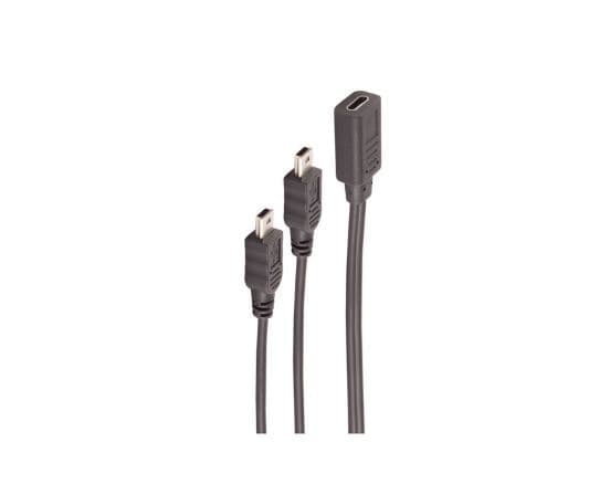 shiverpeaks BS13-20022, 0,3 m, USB C, Mini-USB B, USB 2.0, 0,48 Gbit/s, Svart