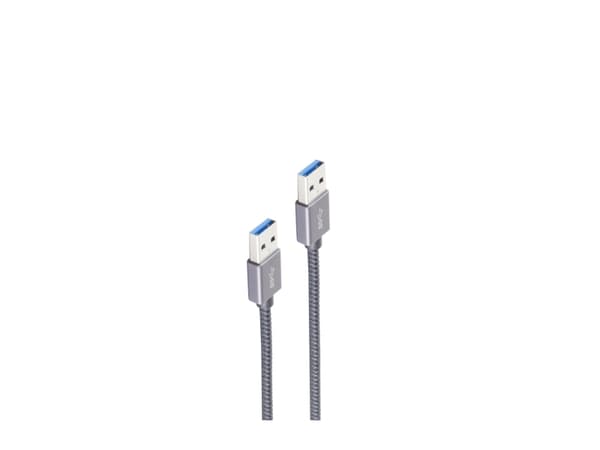 shiverpeaks BS13-37150, 1,5 m, USB A, USB A, USB 3.2 Gen 2 (3.1 Gen 2), 10 Gbit/s, Grå