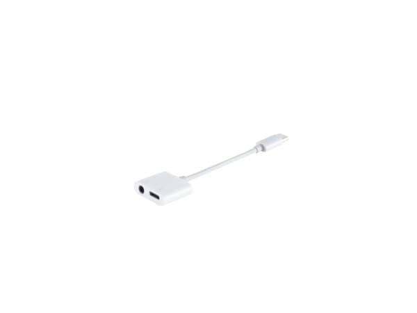 shiverpeaks BS14-05022, Hvit, USB C, 3.5mm + USB C, 0,07 m, Hankjønn, Hunkjønn