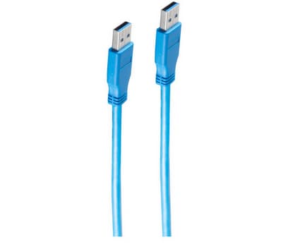 shiverpeaks BASIC-S, 3 m, USB A, USB A, USB 3.2 Gen 1 (3.1 Gen 1), 5 Gbit/s, Blå