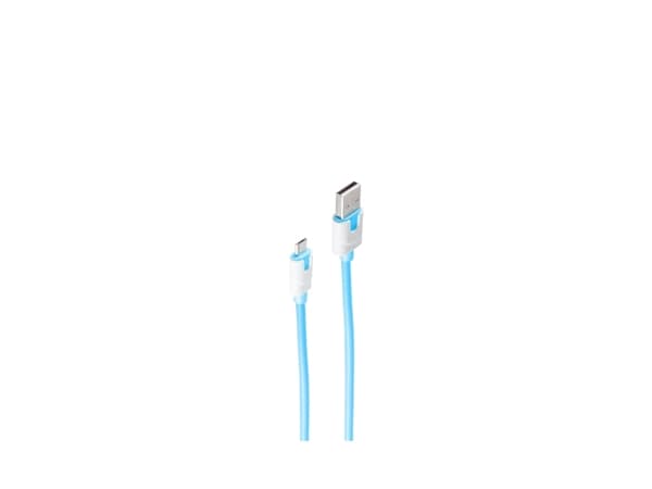 shiverpeaks BS14-50013, 2 m, USB A, Micro-USB B, USB 2.0, 0,48 Gbit/s, Blå