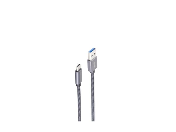 shiverpeaks BS13-38150, 1,5 m, USB A, USB C, USB 3.2 Gen 2 (3.1 Gen 2), 10 Gbit/s, Grå