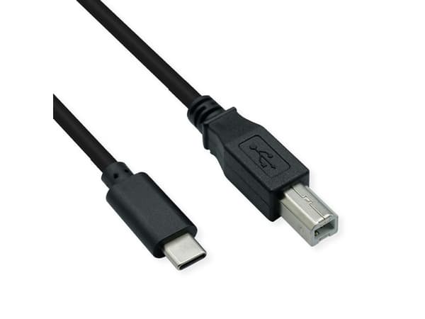 ROLINE 11028336, 1,8 m, USB C, USB B, USB 2.0, 0,48 Gbit/s, Svart