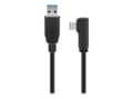 Miniatyrbild 1 av 4: goobay - USB-kabel - USB typ A (hane) till 24 pin USB-C (hane) vinklad - USB 3.0 - 1.5 m - rund - svart