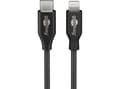 Miniatyrbilde 1 av 4: Goobay 39447, 2 m, Lightning, USB C, Hankjønn, Hankjønn, Sort