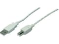 Miniatyrbild 2 av 3: goobay - USB-kabel - USB typ B (P) till USB (P) - USB 2.0 - 3 m - grå