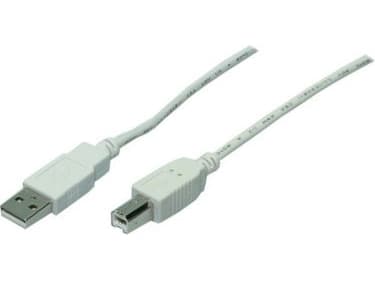 goobay - USB-kabel - USB typ B (P) till USB (P) - USB 2.0 - 3 m - grå