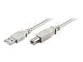 Miniatyrbild 1 av 3: goobay - USB-kabel - USB typ B (P) till USB (P) - USB 2.0 - 3 m - grå