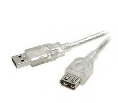 Vivanco 25414, 1,8 m, USB A, USB A, Hane/Hona, 0,48 Gbit/s, Transparent