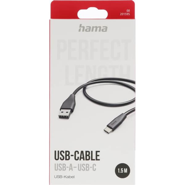 Hama Ladekabel USB-A till USB-C Sort 1,5m