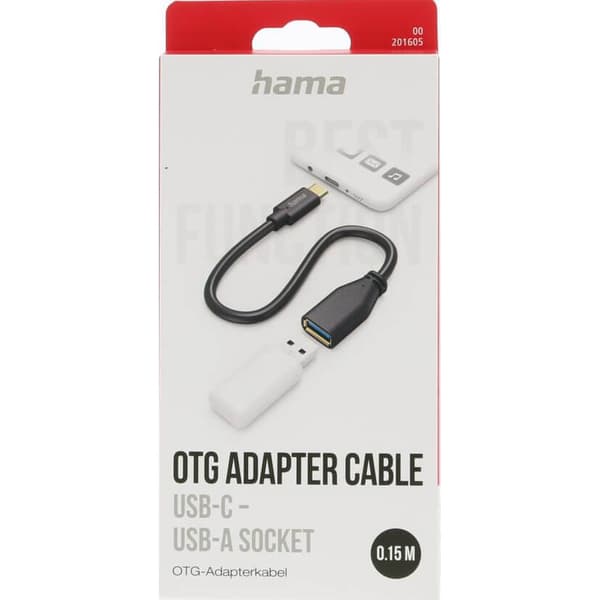 Hama Adapterkabel USB OTG USB-C til USB-A Svart