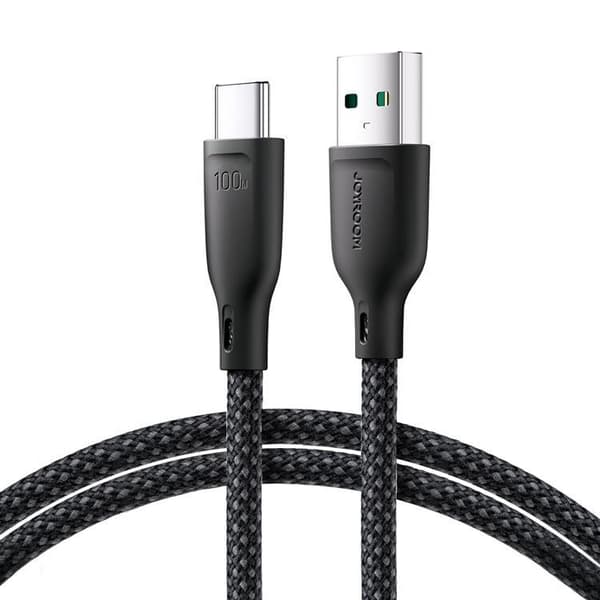 Joyroom USB-C till USB-A kabel 100W 1m Multi-Color - Svart