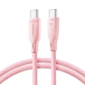 Miniatyrbild 1 av 9: Joyroom USB-C till USB-C kabel 60W 1m Multi-Color - Rosa