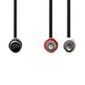 Miniatyrbilde 3 av 4: Nedis DIN lydkabel | DIN 5-pins han | 2x RCA Han | Nikkel belagt | 1.00 m | Rund | PVC | Sort | Label