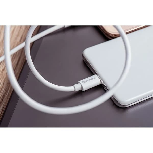 Forcell USB-C till USB-C kabel 3m 100W - Vit