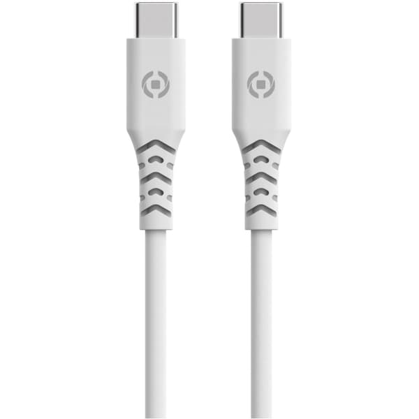 Celly Planet USB-C - USB-C-kabel 1,5m av 100% återvunnen plast Vit