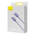 Miniatyrbild 6 av 6: Baseus Crystal USB-C till Lightning kabel 20W 2m - Lila