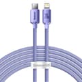 Miniatyrbild 1 av 6: Baseus Crystal USB-C till Lightning kabel 20W 2m - Lila