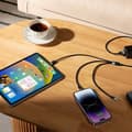 Miniatyrbild 4 av 6: Baseus 3in1 USB-A till USB-C, Lightning, microUSB kabel 1.2m