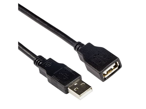 ACT SB0036 3m USB A USB A Hane Kvinna Svart USB-kabel (SB0036)