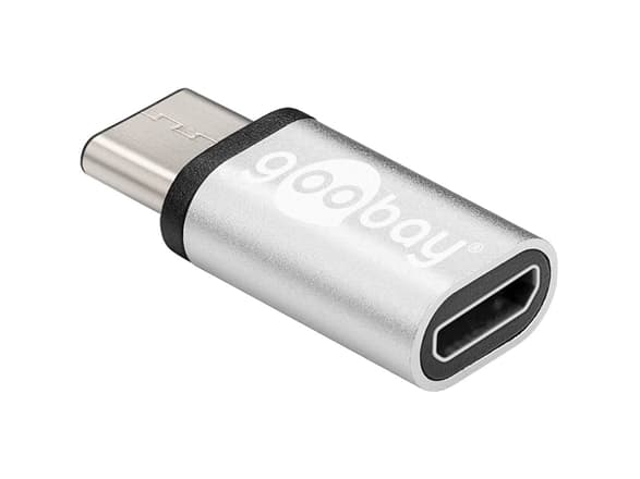 goobay - USB-adapter - Micro-USB Typ B (hona) till USB-C (hane) - USB 2.0 - silver