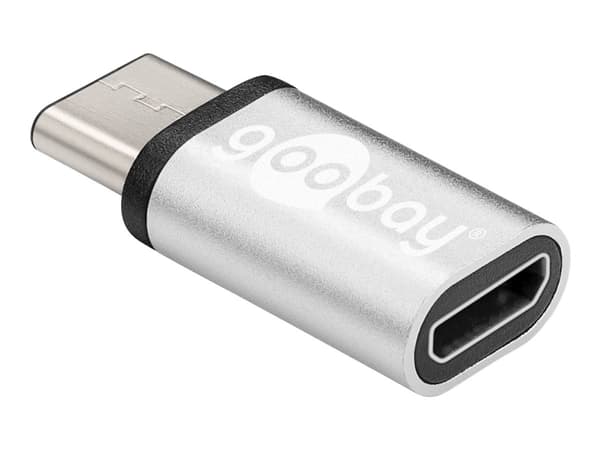 goobay - USB-adapter - Micro-USB Typ B (hona) till USB-C (hane) - USB 2.0 - silver
