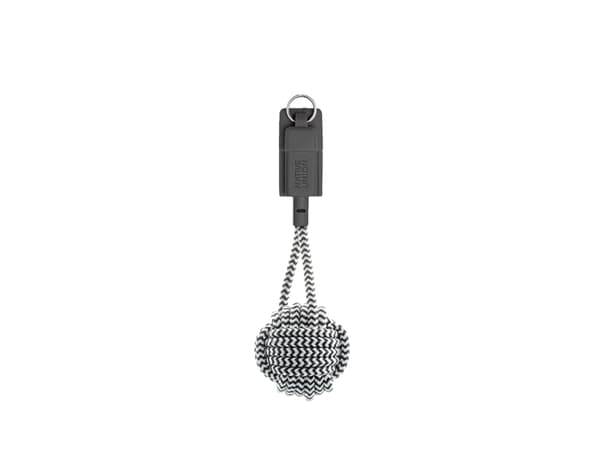 Native Union Key, Svart, Vit, USB A, Lightning, 0,15 m, Hankoppling, Hankoppling