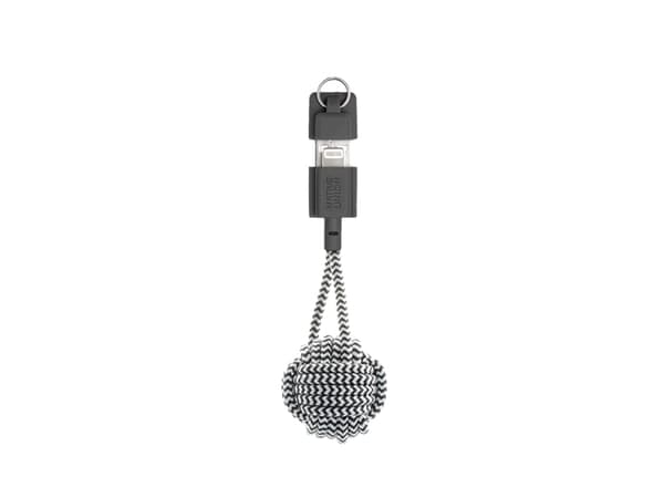 Native Union Key, Svart, Vit, USB A, Lightning, 0,15 m, Hankoppling, Hankoppling