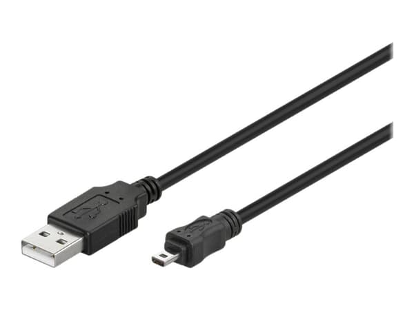 goobay - USB-kabel - 8-stifts mini-USB (hane) till USB (hane) - 1.8 m - svart