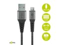 Miniatyrbild 3 av 5: Wentronic 49283, 2 m, Micro-USB B, USB A, USB 2.0, 0,48 Gbit/s, Svart, Grå