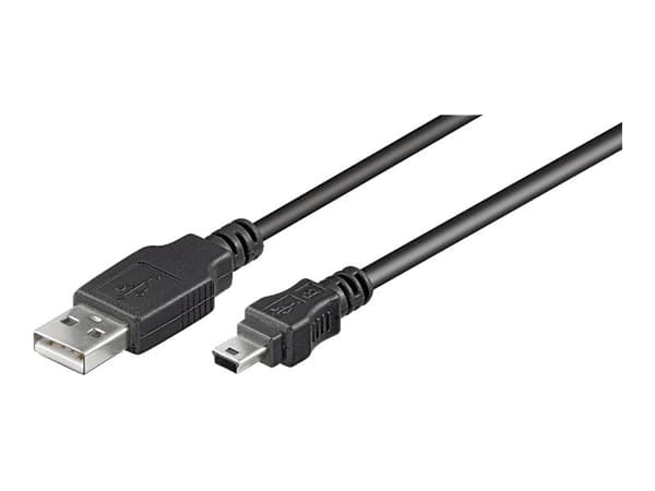 goobay - USB-kabel - mini-USB type B (hann) til USB (hann) - USB 2.0 - 1.5 m - svart