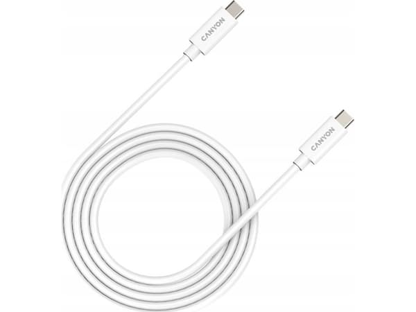 Kabel USB Canyon CANYON Kabel USB-C/USB-C, UC-42, 20Gbps, 240W, 2m, Biały