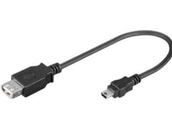 goobay - USB-adapter - mini-USB typ B (han) till USB (hun) - USB 2.0 - 20 cm