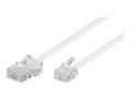 Miniatyrbild 1 av 2: goobay - Telefonkabel - RJ-11/RJ-14 (hane) till RJ-45 (hane) - 6 m - platt - vit