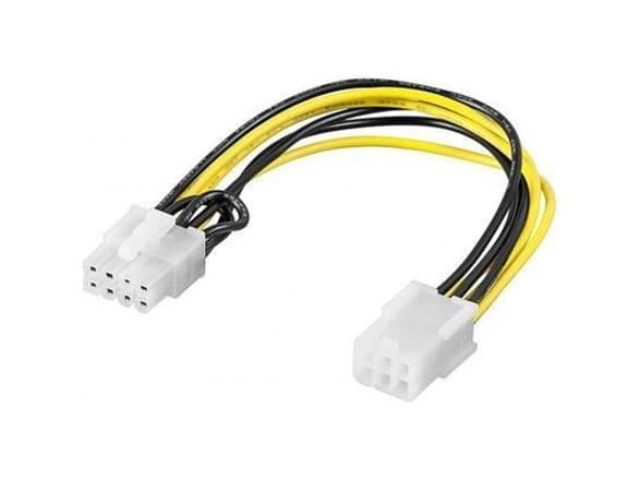 goobay - Strømkabel - 8-pins PCIe-strøm (hunn) til 6-pins PCIe-strøm (hann) - 19.5 cm