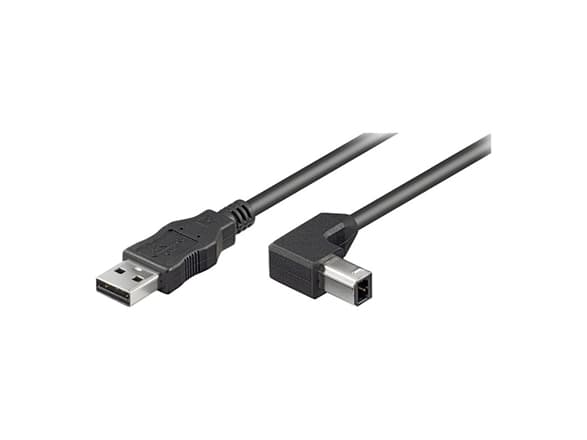 Tecline 2m USB A - USB B, 2 m, USB A, USB B, USB 2.0, Hane/Hane, Svart