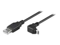 Miniatyrbild 1 av 3: goobay - USB-kabel - mikro-USB typ B (hane) till USB (hane) - USB 2.0 - 1.8 m - 90° kontakt - svart