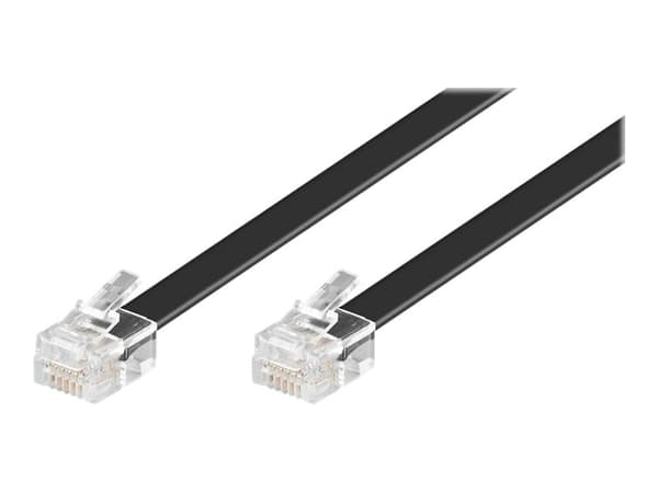 goobay - Telefonkabel - RJ-12 (hane) till RJ-12 (hane) - 3 m - svart