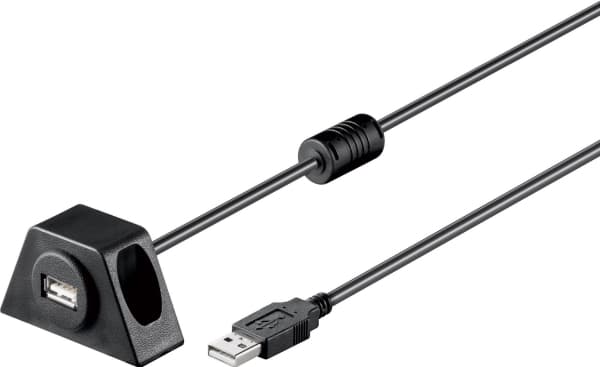 goobay - USB-förlängningskabel - USB (hona) till USB (hane) - USB 2.0 - 2 m - svart