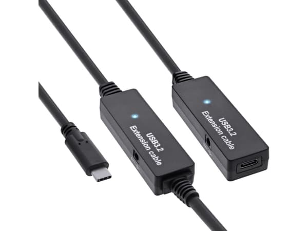 InLine 35655C, 10 m, USB C, USB C, USB 3.2 Gen 1 (3.1 Gen 1), 5 Gbit/s, Svart