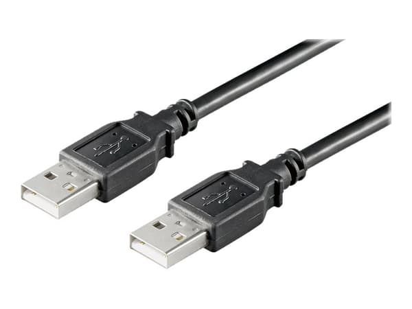 goobay - USB-kabel - USB (hane) till USB (hane) - USB 2.0 - 1.8 m - svart