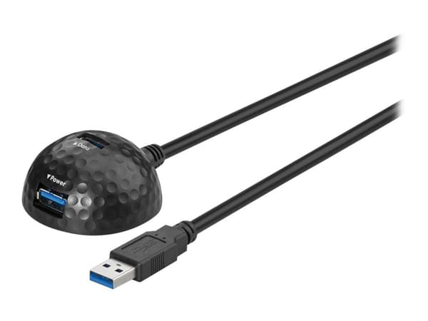 goobay - USB-jatkojohto - USB Type A (P) - USB Type A, USB Type A (vain virta) (naaras) - USB 3.0 - 1,5 m - musta