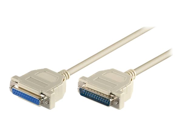 goobay - Parallellkabel - DB-25 (hann) til DB-25 (hunn) - 1.8 m - tommelskruer - grå